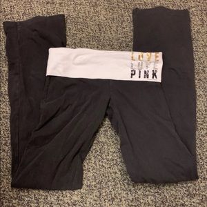 PINK black yoga pants xs